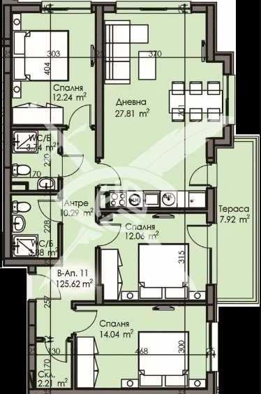 Многостаен апартамент в Бургас, Изгрев - 125 кв.м за 1206 €/кв.м - Снимка #1