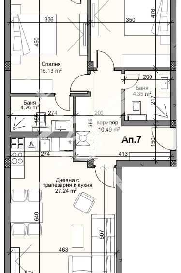 Тристаен апартамент в Пловдив, Кършияка - 127 кв.м за 968 €/кв.м - Снимка #1