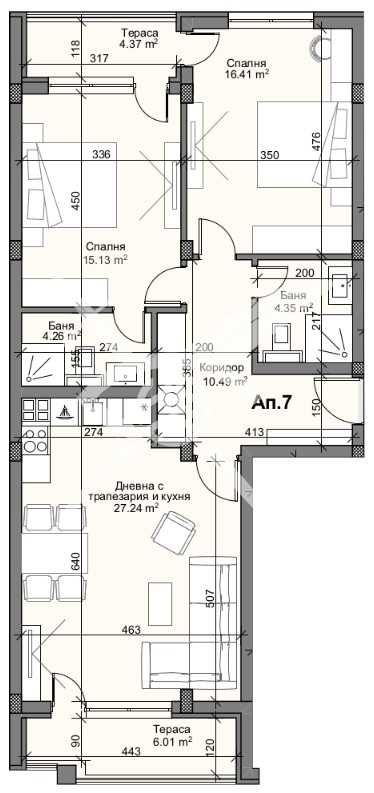Тристаен апартамент в Пловдив, Кършияка - 127 кв.м за 968 €/кв.м - Снимка #1