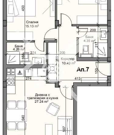 Тристаен апартамент в Пловдив, Кършияка - 127 кв.м за 1898 €/кв.м - Снимка #1