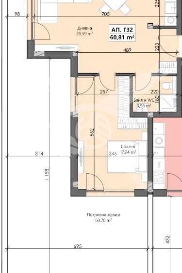 Двустаен апартамент в Пловдив, Кършияка - 63 кв.м за 1010 €/кв.м - Снимка #1