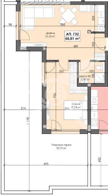 Двустаен апартамент в Пловдив, Кършияка - 63 кв.м за 1981 €/кв.м - Снимка #1