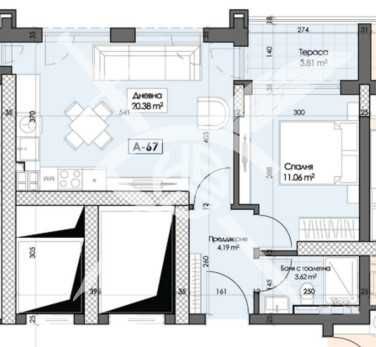 Дава се под наем Двустаен апартамент в Пловдив, Кършияка - 67 кв.м за 73009.05 € - Снимка #1