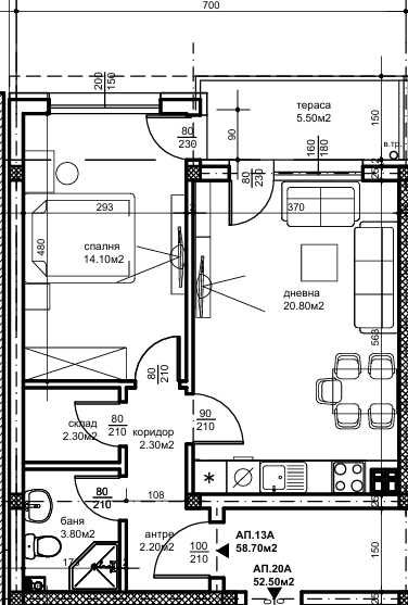 Двустаен апартамент в Пловдив, Кючук Париж - 67 кв.м за 1092 €/кв.м - Снимка #1