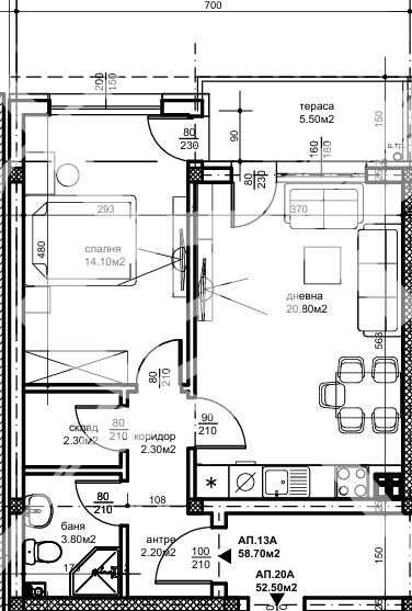 Двустаен апартамент в Пловдив, Беломорски - 67 кв.м за 1092 €/кв.м - Снимка #1