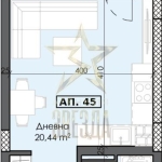 Едностаен апартамент в Пловдив, Тракия - 43 кв.м за 549 €/кв.м - Снимка #1