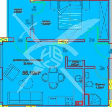 Двустаен апартамент в Бургас, Меден рудник - зона А - 65 кв.м за 485 €/кв.м - Снимка #1
