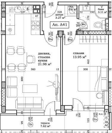 Двустаен апартамент в Пловдив, Остромила - 66 кв.м за 606 €/кв.м - Снимка #1