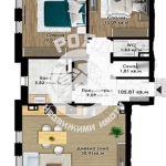 Тристаен апартамент в Пловдив, Коматевски възел - 121 кв.м за 792 €/кв.м - Снимка #1