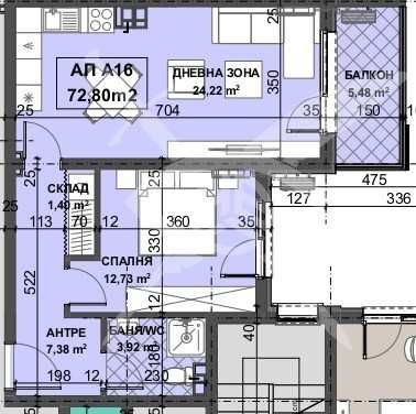 Двустаен апартамент в Пловдив, Остромила - 73 кв.м за 1097 €/кв.м - Снимка #1