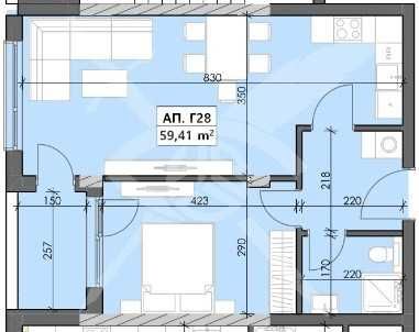 Двустаен апартамент в Пловдив, Кършияка - 73 кв.м за 1055 €/кв.м - Снимка #1