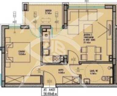 Двустаен апартамент в Бургас, Славейков - 64 кв.м за 1058 €/кв.м - Снимка #1