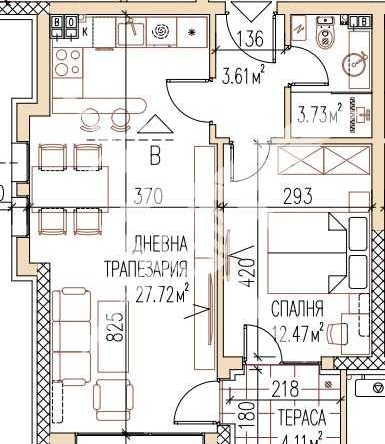 Двустаен апартамент в Пловдив, Остромила - 71 кв.м за 1158 €/кв.м - Снимка #1