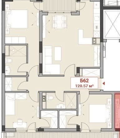 Четиристаен апартамент в София, Младост 4 - 120 кв.м за 2167 €/кв.м - Снимка #1