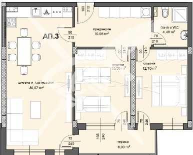 Тристаен апартамент в Пловдив, Център - 114 кв.м за 1406 €/кв.м - Снимка #1