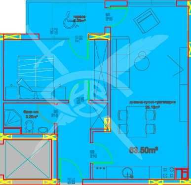 Двустаен апартамент в Бургас, Меден рудник - зона А - 75 кв.м за 507 €/кв.м - Снимка #1
