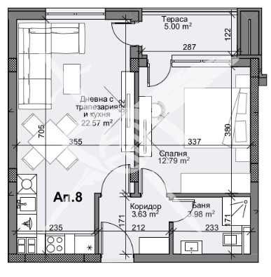 Двустаен апартамент в Пловдив, Кършияка - 67 кв.м за 1901 €/кв.м - Снимка #1