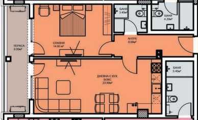 Двустаен апартамент в Асеновград - 76 кв.м за 503 €/кв.м - Снимка #1
