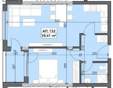 Двустаен апартамент в Пловдив, Кършияка - 73 кв.м за 626 €/кв.м - Снимка #1