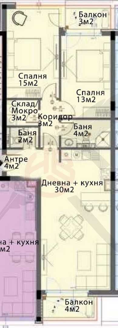 Тристаен апартамент в София, Модерно предградие - 113 кв.м за 817 €/кв.м - Снимка #1