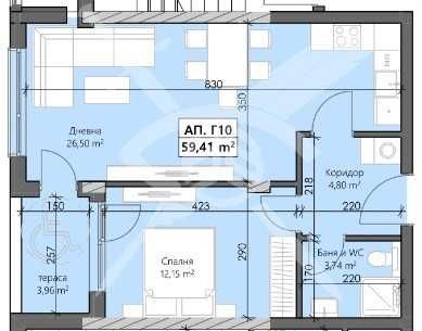 Двустаен апартамент в Пловдив, Кършияка - 73 кв.м за 1102 €/кв.м - Снимка #1