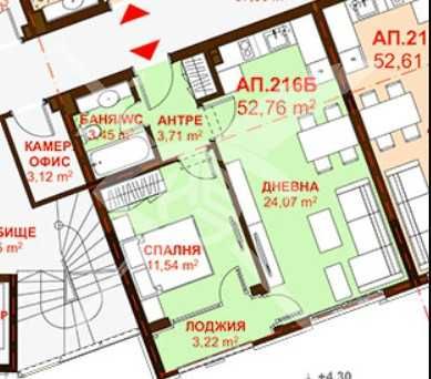 Двустаен апартамент в Бургас, Сарафово - 52 кв.м за 1599 €/кв.м - Снимка #1