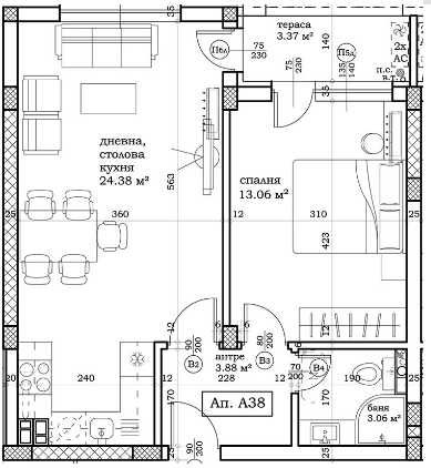 Двустаен апартамент в Пловдив, Остромила - 62 кв.м за 626 €/кв.м - Снимка #1