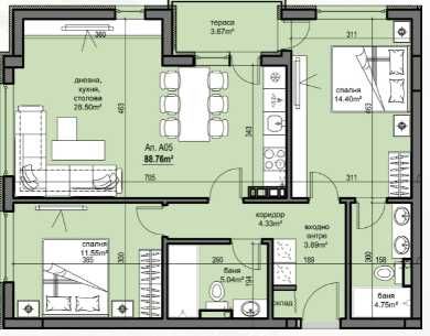 Тристаен апартамент в Пловдив, Христо Смирненски - 103 кв.м за 1019 €/кв.м - Снимка #1