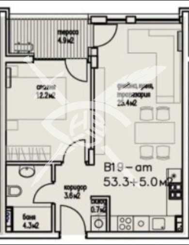 Двустаен апартамент в Бургас, Сарафово - 58 кв.м за 1234 €/кв.м - Снимка #1