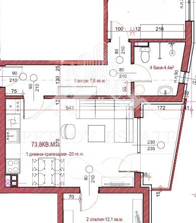Тристаен апартамент в Велинград - 74 кв.м за 1250 €/кв.м - Снимка #1