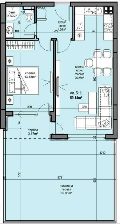Двустаен апартамент в Пловдив, Христо Смирненски - 104 кв.м за 683 €/кв.м - Снимка #1