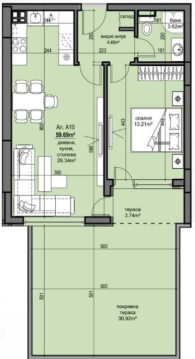 Двустаен апартамент в Пловдив, Христо Смирненски - 100 кв.м за 716 €/кв.м - Снимка #1