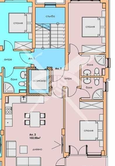 Тристаен апартамент в Пловдив, Съдийски - 102 кв.м за 806 €/кв.м - Снимка #1