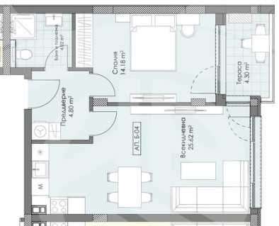 Двустаен апартамент в Пловдив, Остромила - 71 кв.м за 574 €/кв.м - Снимка #1