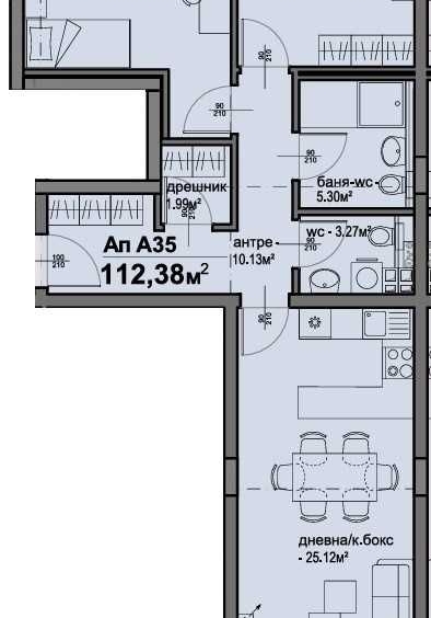 Тристаен апартамент в София, Люлин 5 - 112 кв.м за 1556 €/кв.м - Снимка #1