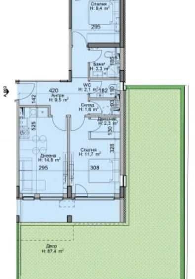 Тристаен апартамент в София, Модерно предградие - 100 кв.м за 1248 €/кв.м - Снимка #1