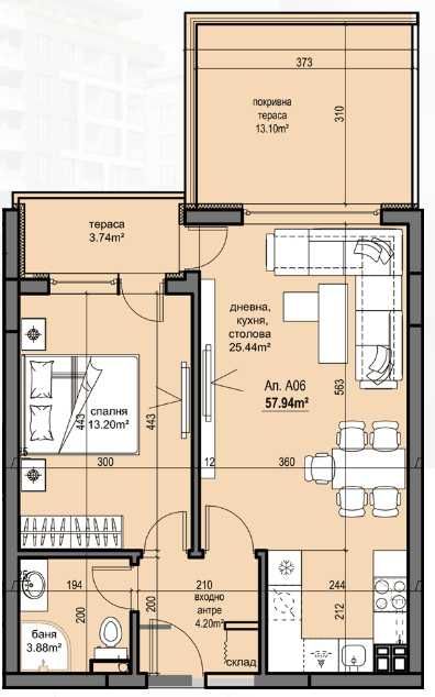 Двустаен апартамент в Пловдив, Христо Смирненски - 80 кв.м за 821 €/кв.м - Снимка #1