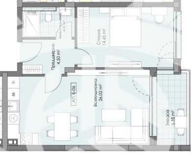 Двустаен апартамент в Пловдив, Остромила - 73 кв.м за 1117 €/кв.м - Снимка #1