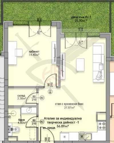 Ателие в София, Малинова долина - 93 кв.м за 1312 €/кв.м - Снимка #1