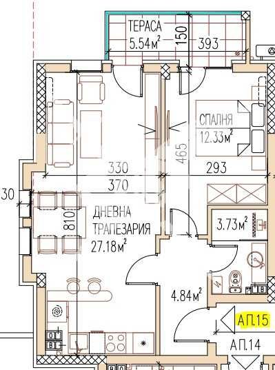 Двустаен апартамент в Пловдив, Остромила - 73 кв.м за 592 €/кв.м - Снимка #1