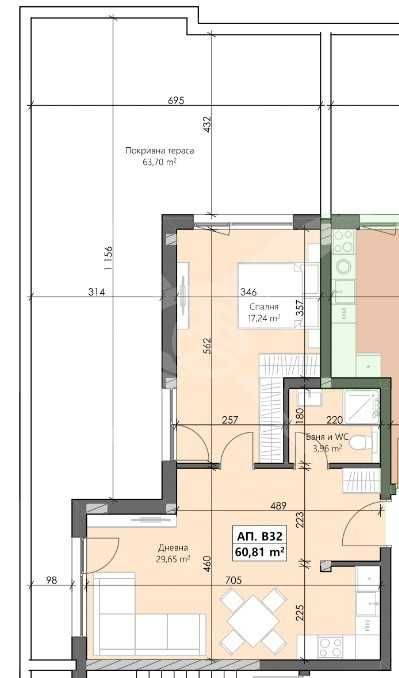 Двустаен апартамент в Пловдив, Кършияка - 139 кв.м за 886 €/кв.м - Снимка #1