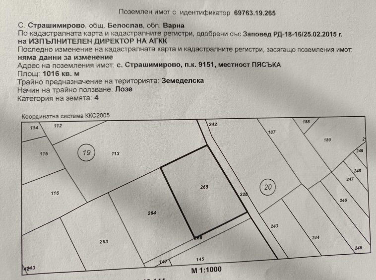 Парцел в Варна, Автогара - 1016 кв.м за 21 €/кв.м - Снимка #1