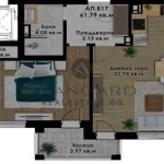 Двустаен апартамент в Пловдив, Беломорски - 71 кв.м за 980 €/кв.м - Снимка #1