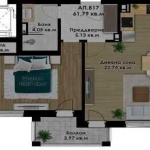 Двустаен апартамент в Пловдив, Коматево - 71 кв.м за 951 €/кв.м - Снимка #1