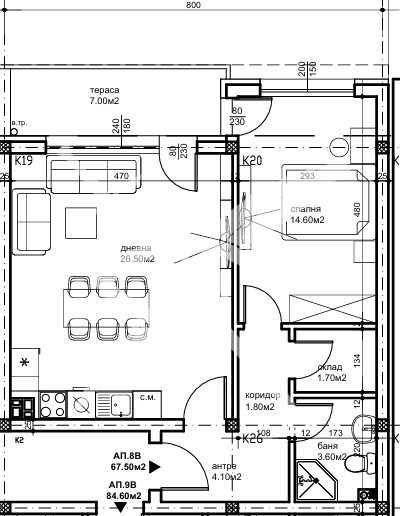 Двустаен апартамент в Пловдив, Беломорски - 78 кв.м за 1076 €/кв.м - Снимка #1