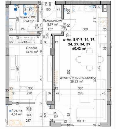 Едностаен апартамент в Пловдив, Остромила - 42 кв.м за 1477 €/кв.м - Снимка #1