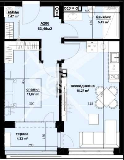 Двустаен апартамент в Бургас, Изгрев - 63 кв.м за 1191 €/кв.м - Снимка #1