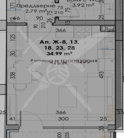 Едностаен апартамент в София, Хладилника - 44 кв.м за 1048 €/кв.м - Снимка #1