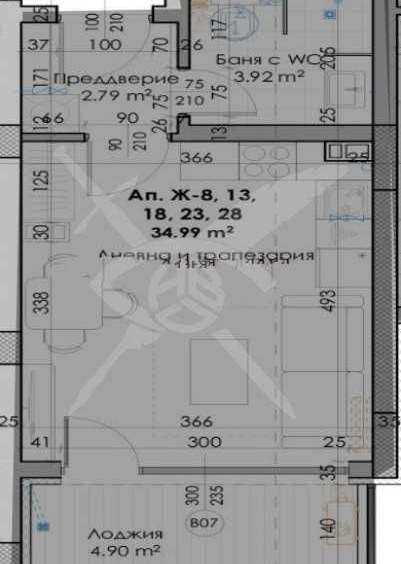 Едностаен апартамент в София, Хладилника - 44 кв.м за 1048 €/кв.м - Снимка #1