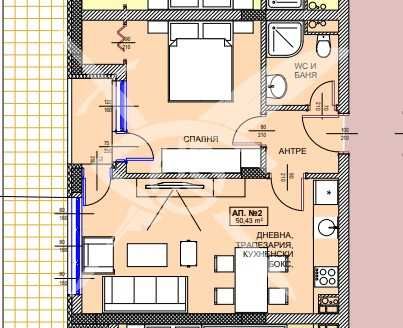 Двустаен апартамент в Поморие - 56 кв.м за 1469 €/кв.м - Снимка #1